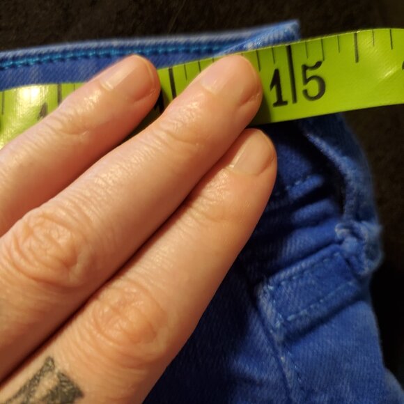 Anthropologie Pilcro and The Letterpress Stet Fit Jean Denim Shorts Cobalt Blue - Picture 14 of 15